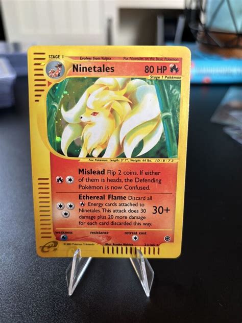 2002 Pokemon TCG WOTC Card E Series Ninetales Expedition Set Holo 21