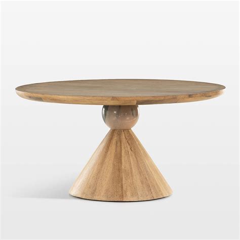 Foxx Round Natural Wood Dining Table Reviews Crate Barrel Canada