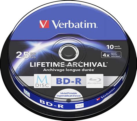 Verbatim MDISC BD R Blu Ray Rohlinge 25 GB Blu Ray Disc Mit 4 Facher