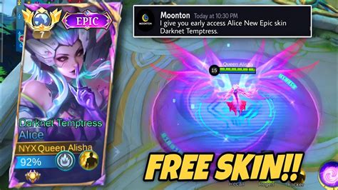 THANK YOU MOONTON FOR EARLY ACCESS OF NEW ALICE EPIC SKIN DARKNET