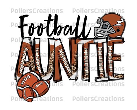 Football Auntie Png Football Gift For Aunt Football Sublimation Designs