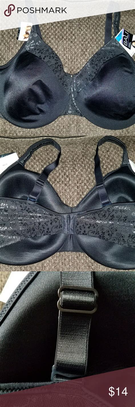 Nwt Bali Black Bra Size 42ddd Black Bra Bra Sizes Bra