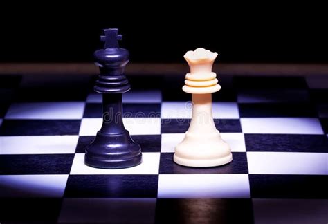 King And Queen Pieces Of Chess Game Stock Image Image Of Check Piece