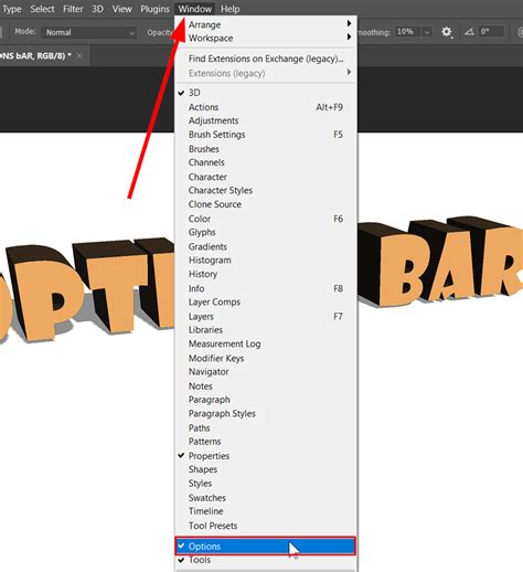 Where Is The Options Bar In Photoshop And How To Use It Bittbox