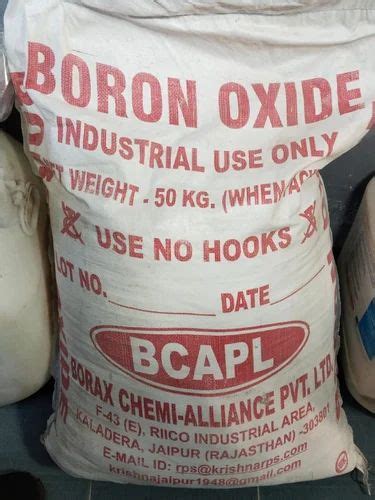 Boron Oxide Powder, For Laboratory, 99.9% at Rs 105/kg in Jaipur | ID ...