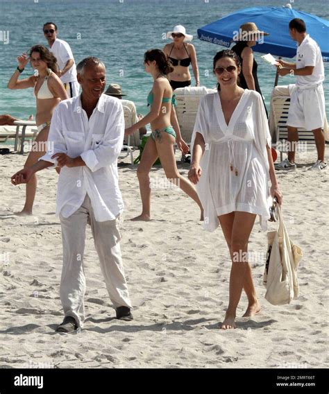 Lisa Snowdon Puts A Pretty White Dress On Over Her Bikini Before Leaving The Beach Miami Beach