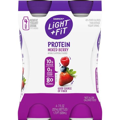 Light N' Fit Nonfat Mixed Berry Protein Smoothie Yogurt Drink (28 fl oz ...