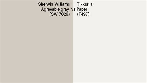 Sherwin Williams Agreeable Gray SW 7029 Vs Tikkurila Paper F497