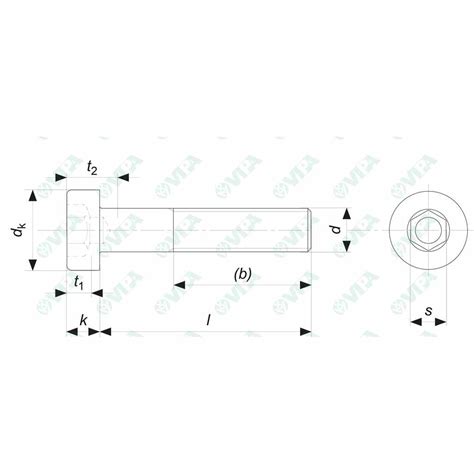 DIN 6912 Hex Socket Thin Head Cap Screws With Pilot Recess