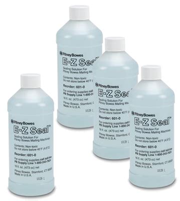 Pitney Bowes 601 0 E Z Seal Sealing Solution 4 Pint Size Bottles