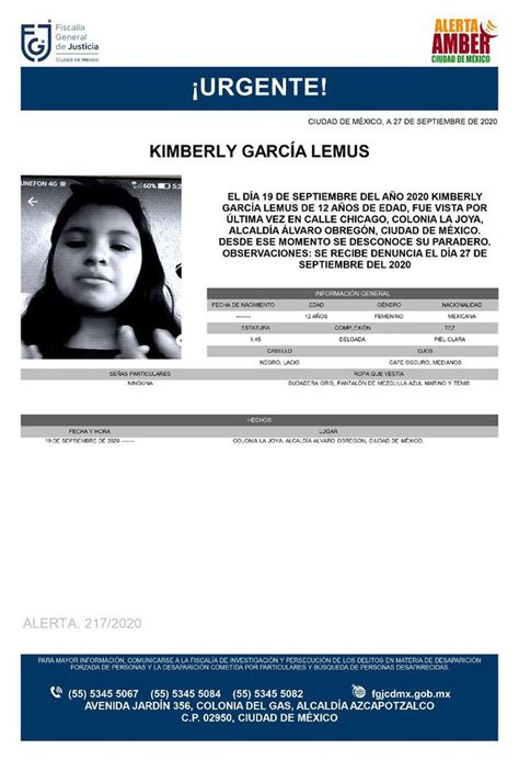 Buscan A Kimberly García Desde El 19 De Septiembre Desapareció En Alcaldía Álvaro Obregón