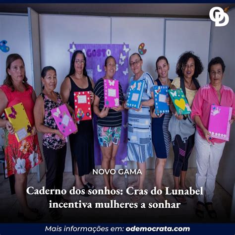 Caderno Dos Sonhos Cras Do Lunabel Incentiva Mulheres A Sonhar