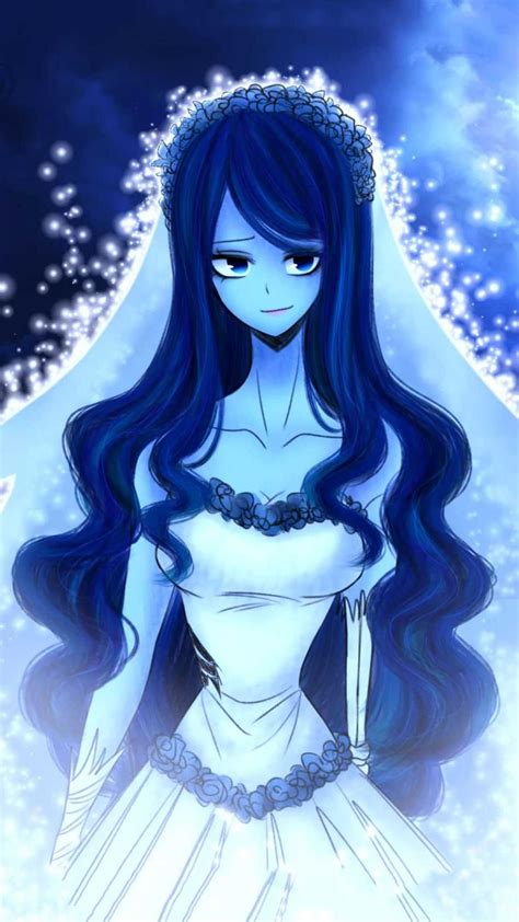 an anime character with long hair and blue eyes wearing a tiara in the snow