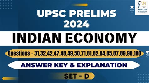 UPSC Prelims 2024 Analysis GS Paper 1 Indian Economy Set D