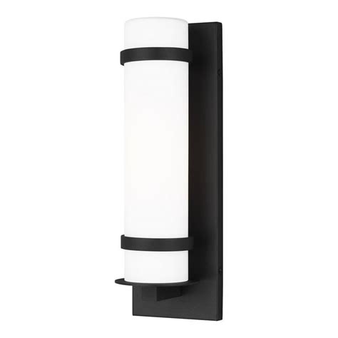 Generation Lighting Alban 1-Light Black Outdoor Small Wall Lantern ...