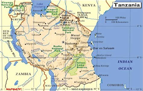 Tanzania Kenya Map