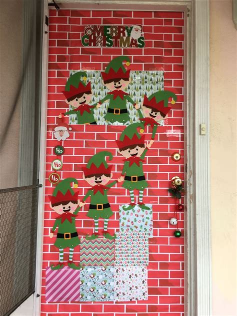 Elves Door Decoration Door Decorations Holiday Decor School Desk Makeover