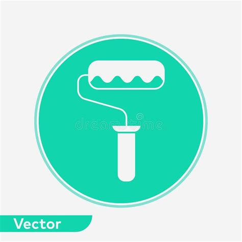 Symbole De Signe D Ic Ne De Vecteur De Rouleau De Peinture Illustration