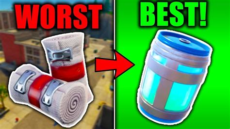 Ranking Every Healing Item From Worst To Best Fortnite Battle Royale