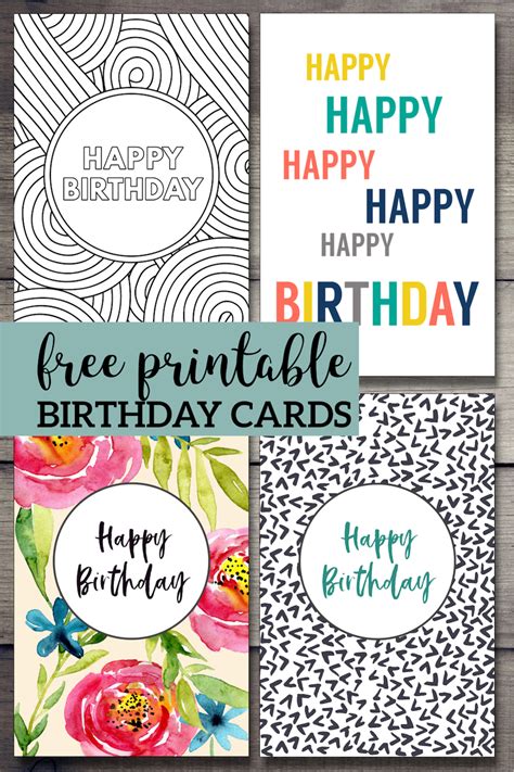 Free Printable Birthday Cards - Paper Trail Design