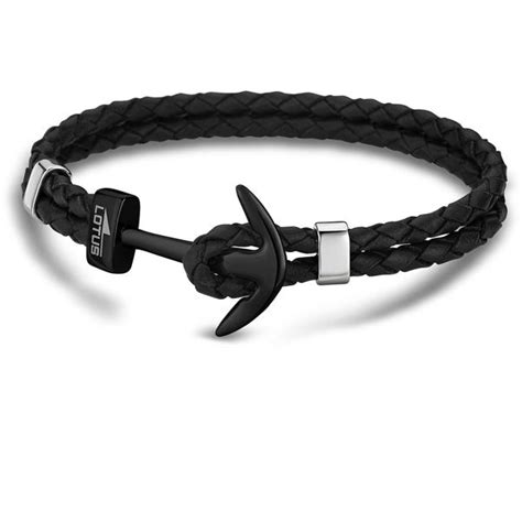 Bracciale Ancora Uomo Ls Nero Lotus Style Ls