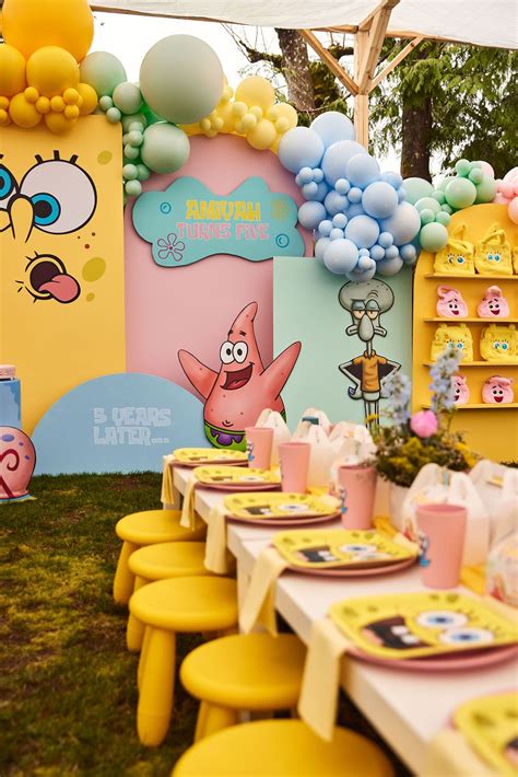 Pastel Spongebob Theme Birthday Party In 2023 Spongebob Birthday