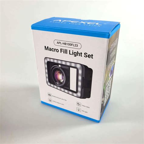 APEXEL Lensa Kamera HP 2 In 1 Macro Lens With LED Fill Light APL