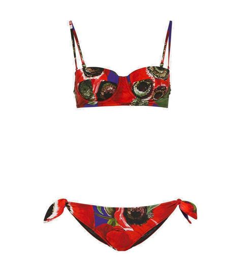 Dolce Gabbana Balconette Poppy Bikini Dolce Gabbana