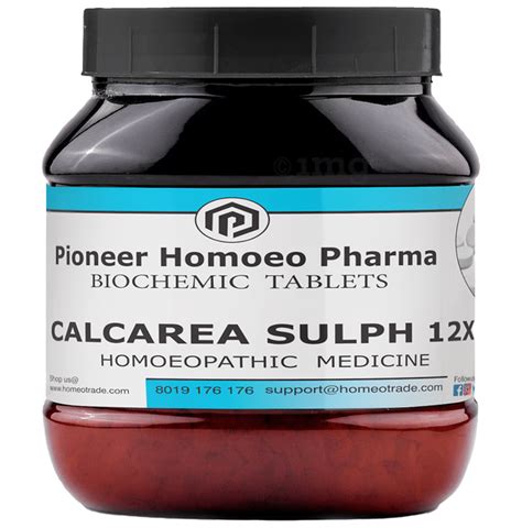 Pioneer Pharma Calcarea Sulph 12X Biochemic Tablet Buy Bottle Of 450 0