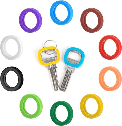 30pcs Key Caps Covers Tags House Key Covers Color Key Coded Key Id Rings Key Cap Key Color