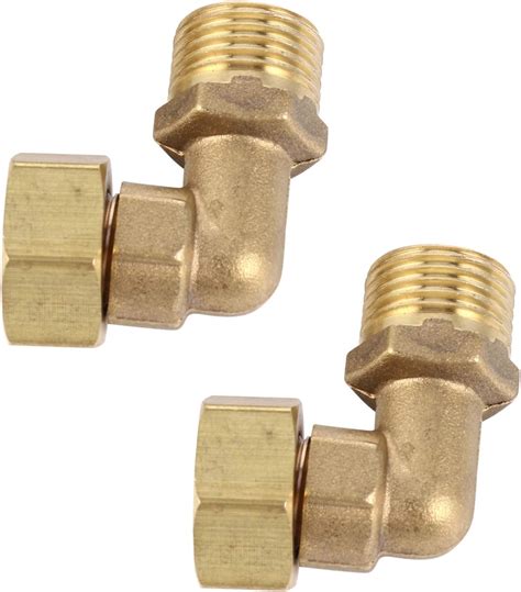 2pcs 90 Degree Brass Gas Pipe Fitting Copper Inner Thread Pipe Connector Patio