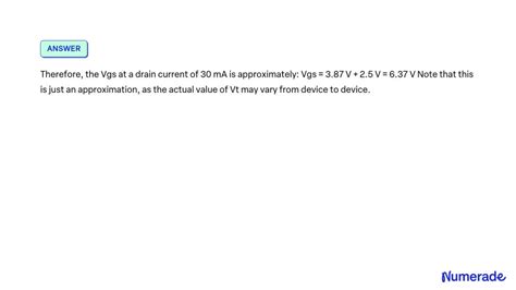 Solved The Maximum Drain Current For N N Channel Enhancement