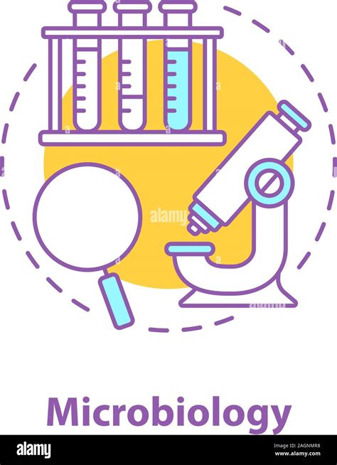 Microbiology Concept Icon Science Lab Idea Thin Line Illustration