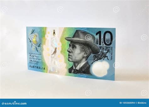 New Australian Ten Dollar Note Stock Photo - Image of currency, andrew ...