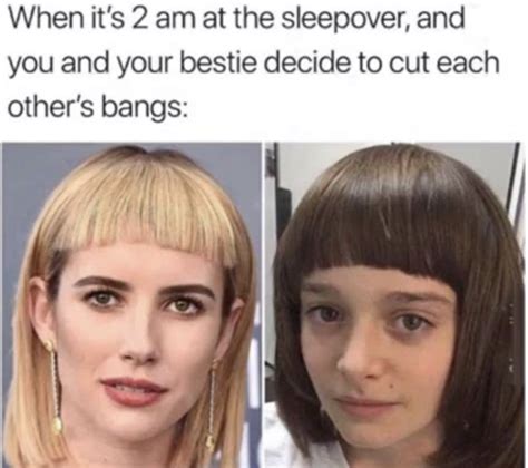 Whos Bangs Are Better Middle School Memes School Memes Funny Memes