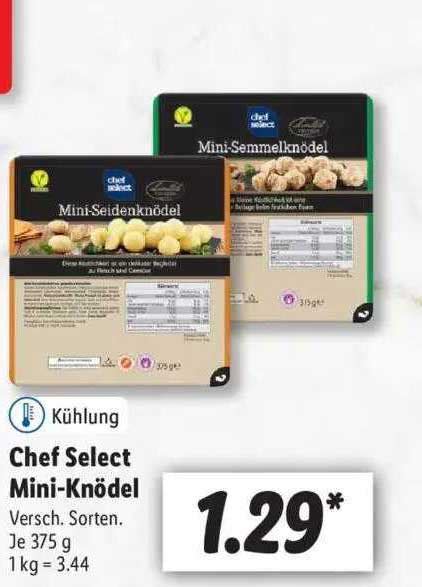 Chef Select Mini knödel Angebot bei Lidl 1Prospekte de