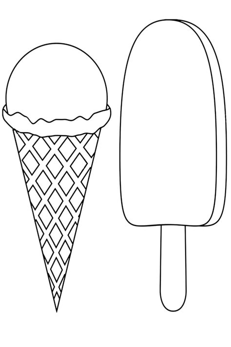 Printable Ice Cream Colouring Pages