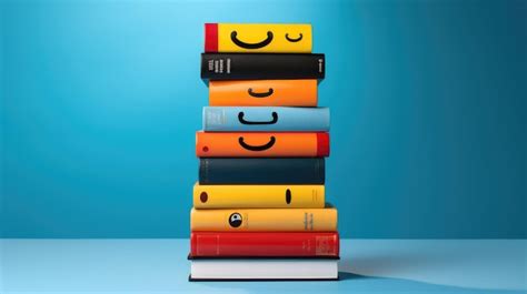 Premium AI Image | A stack of books emoji with colorful covers