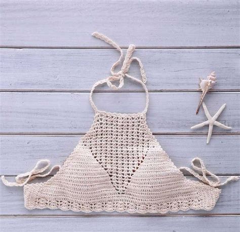 Crochet Halter Top Crochet Bikini Set Boho Festival Top Etsy