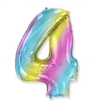 Palloncino Mylar Numero Arcobaleno Inch Cm Idea Palloncini