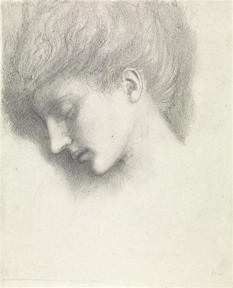 Study Of A Sleeping Womans Head Possibly For The Rose Bower In The