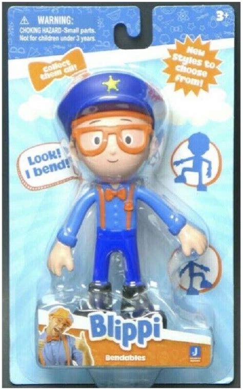 NEW Blippi Bendables the Police Officer 5 Inch Policeman Action Figure ...