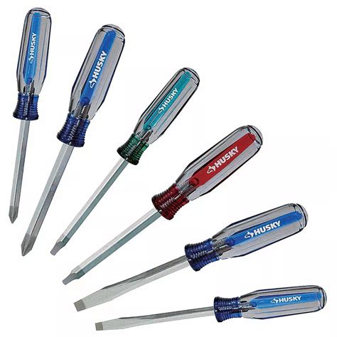 Husky Acetate Handled Screwdriver Set 6 Piece The Home Depot Canada