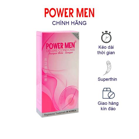 Bao Cao Su Powermen Superthin Longer Siêu Mỏng Kéo Dài Thời Gian Hộp