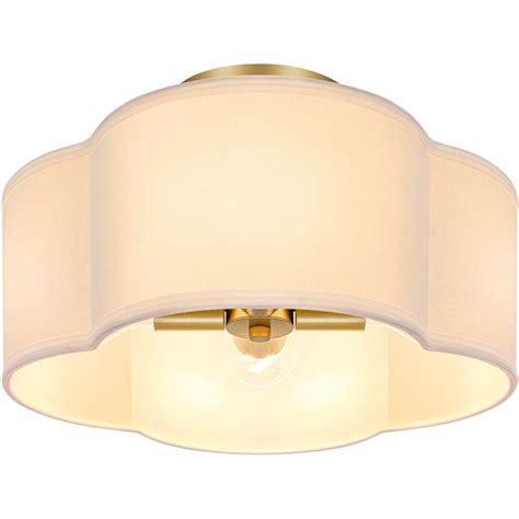 Light Semi Flush Mount Ceiling Light Fixture Gold Modern Close To