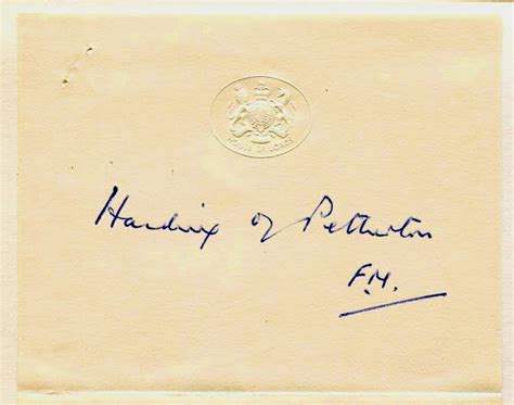 Royalty And Pomp The Autograph John Harding Baron Harding Of