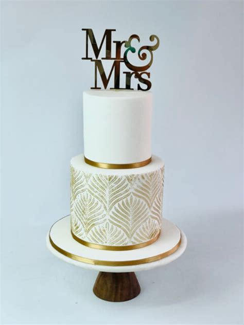 Modern Gold Stencil Fantasy Cakes