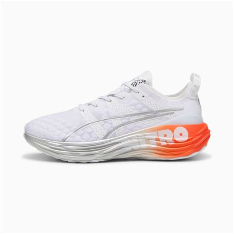 ForeverRun NITRO Running Shoes PUMA White PUMA Silver Cherry Tomato