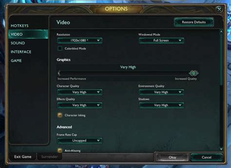 Best Settings For League Of Legends Henka Kyrstin