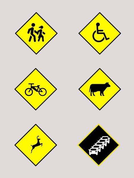 Premium Vector | Traffic safety signs